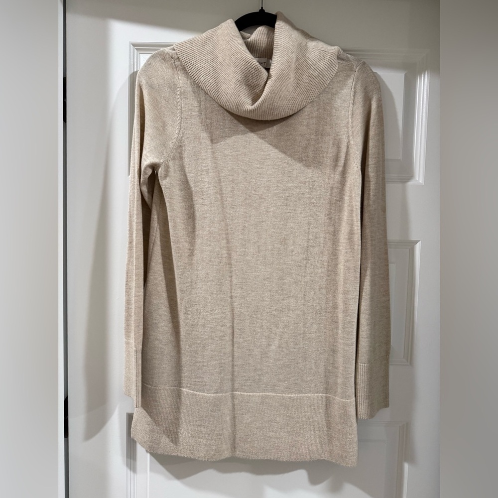 LOFT Cream Cowl Neck Sweater